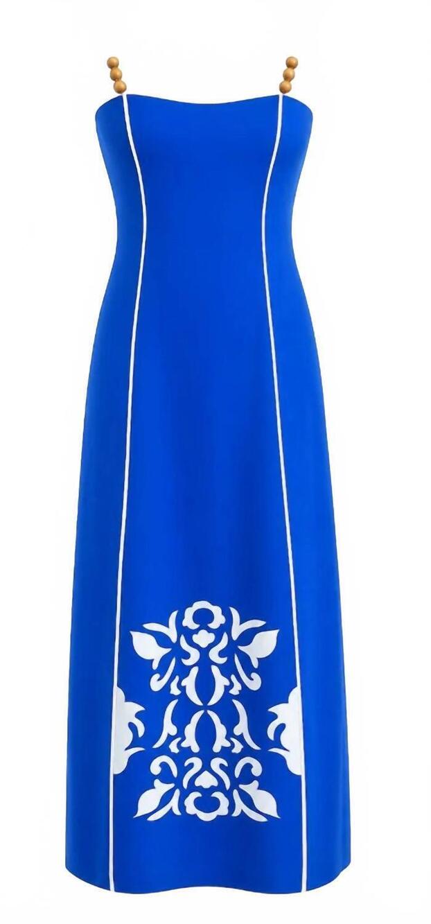 NEW ANNA CATE women's graham midi dress in celeste
